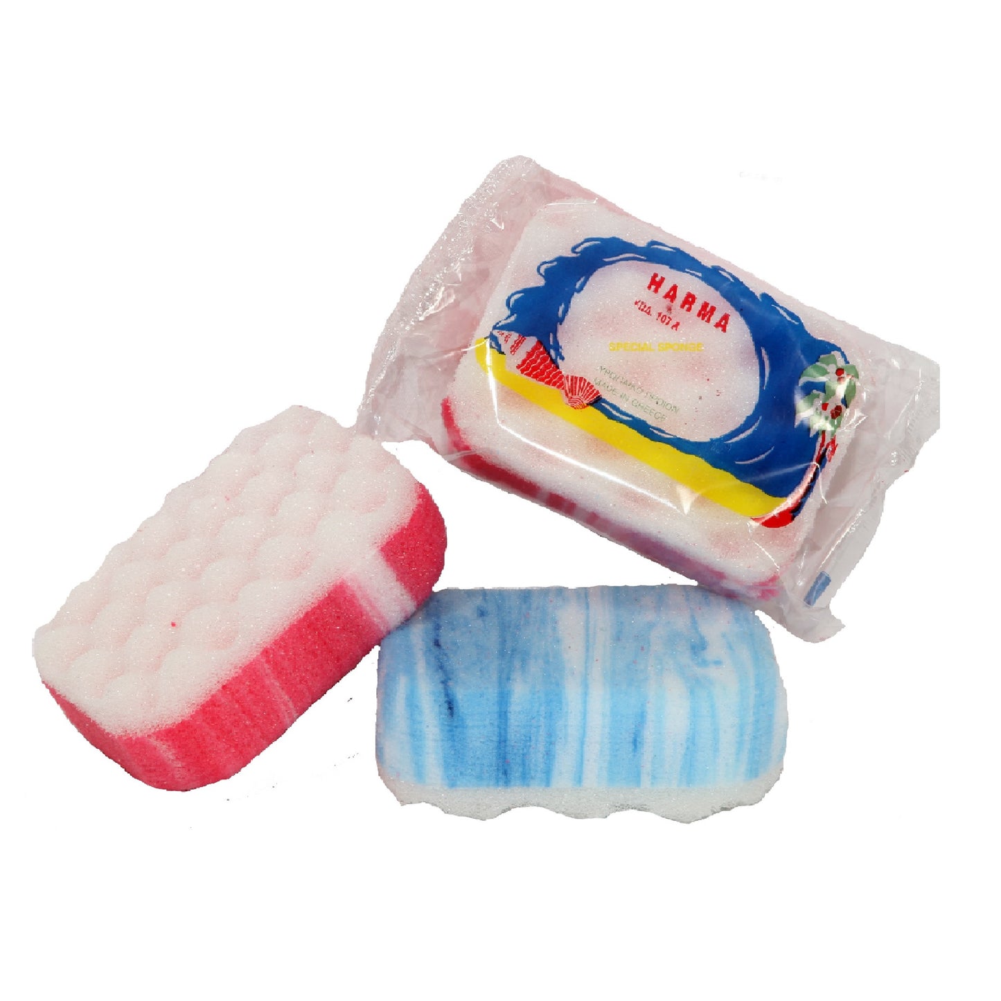 Σφουγγάρι Σώματος τύπου Μάρμαρο Σκληρό-Μαλακό 24τεμ/πακ